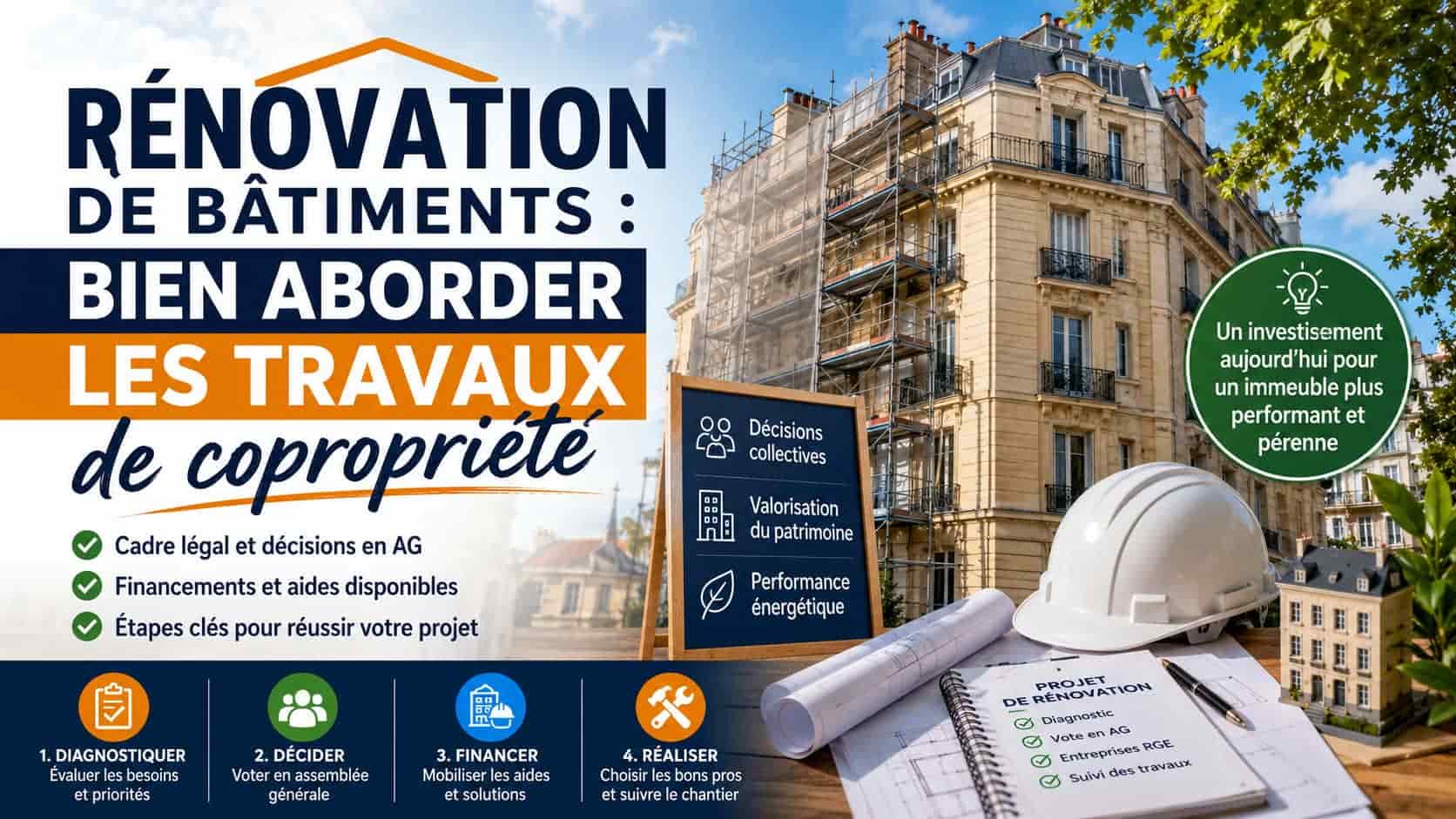 Rénovation de bâtiments bien aborder travaux de copropriété
